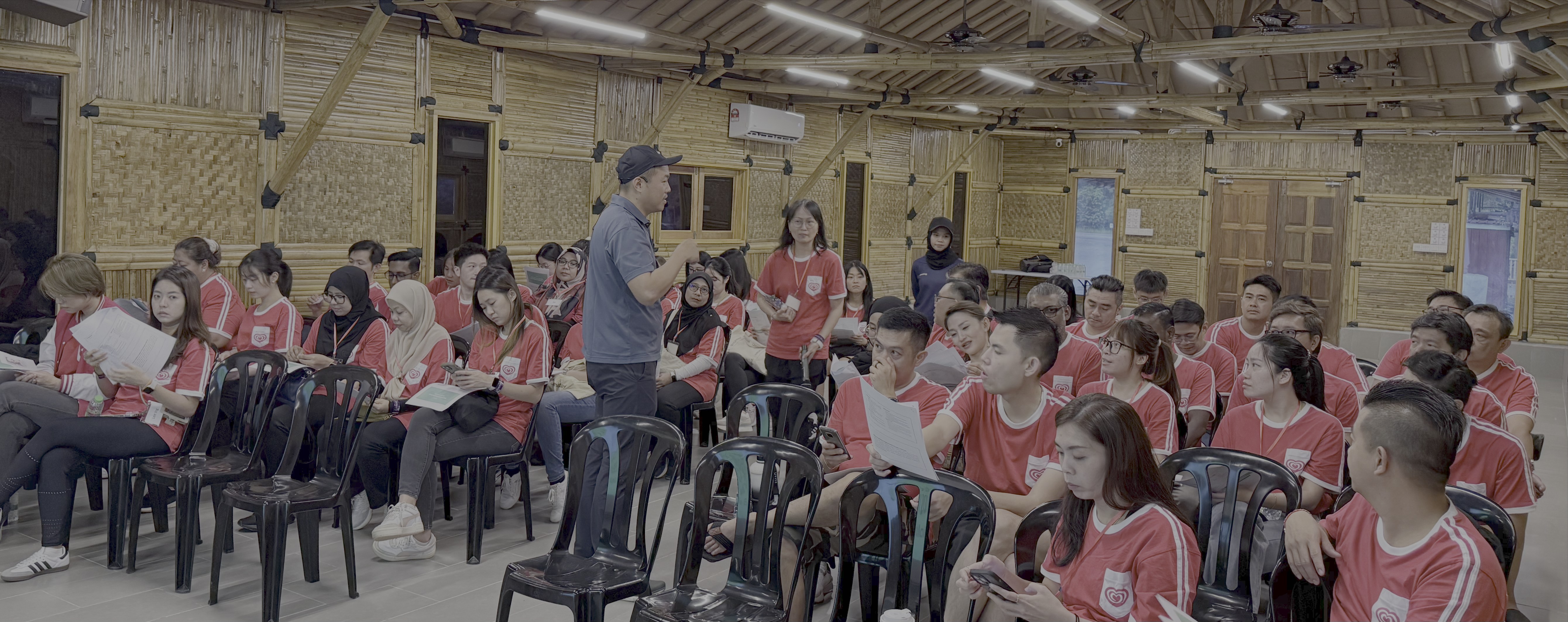 Large corporate team building session
